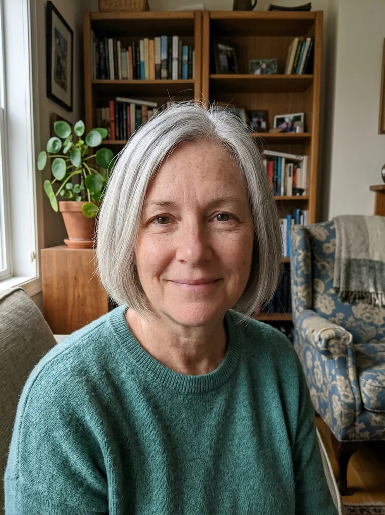 Original photo: Woman in her early 60s with grey hair: 3D Avatar + Bold Color